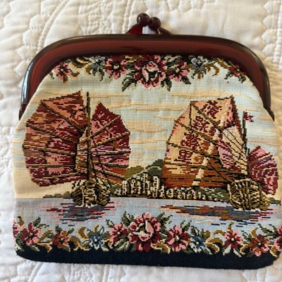 vintage tapestry clutch bag Handbags - vintage tapestry clutch bag